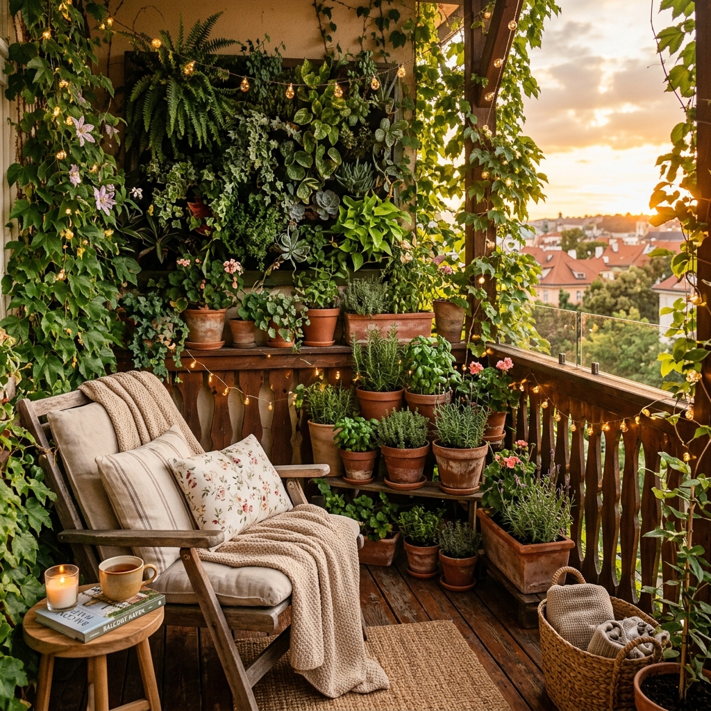 Balcon vert et relaxant